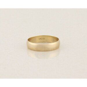 Mens 10k Yellow Gold 5mm Band Ring Size 10 3/4 Wedding Band